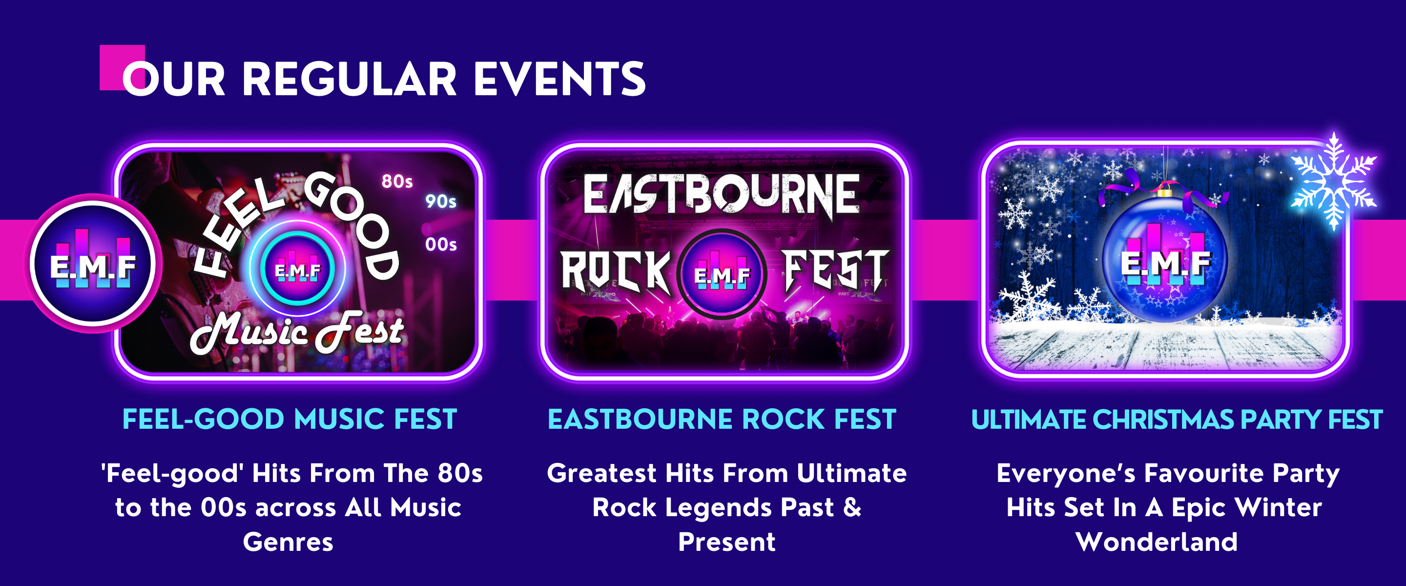 Just a taster of what Eastbourne Music Fest events are like - Bringing Together The Best Live Cover Bands To Create An Unforgettable Immersive Music Experience in east sussex. #Eastbourne Music Fest Events